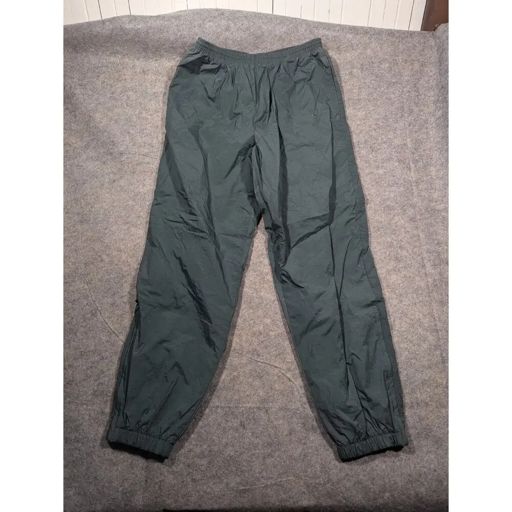Vintage Nike Men's Windbreaker Sweatpants Teal Green Retro Lined large